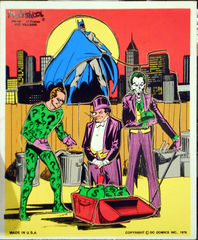 Villains, Riddler, Penguin, Joker w/Batman Puzzle © 1976 Playskool DC Comics